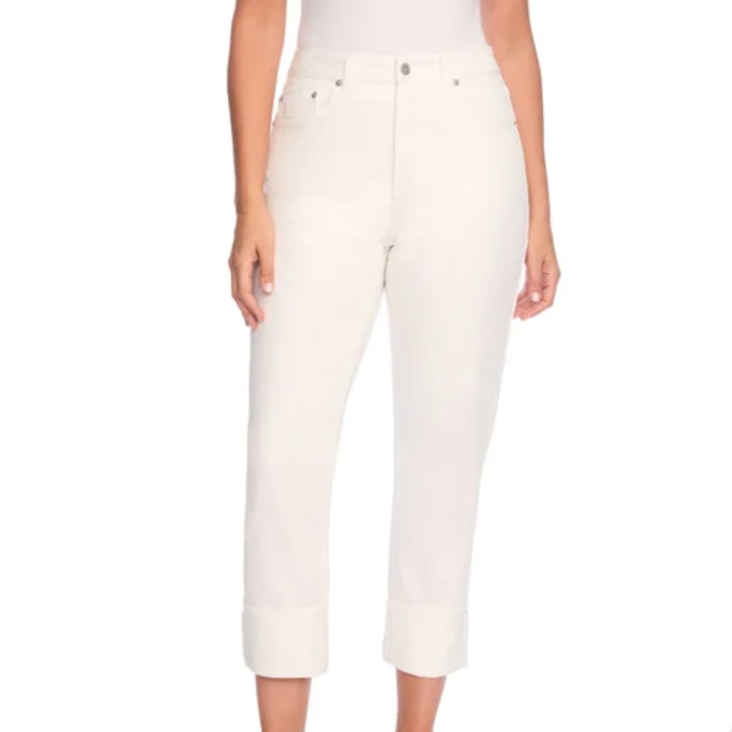 Frye Women's Cuffed Crop Jean Ivory (Off White) Size 14/32 Nwt